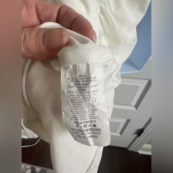 2/$25 WINDSOR Ivory Ruched V-Neck Deep Back Long Sleeve Mini Dress Size XS - Picture 8 of 8